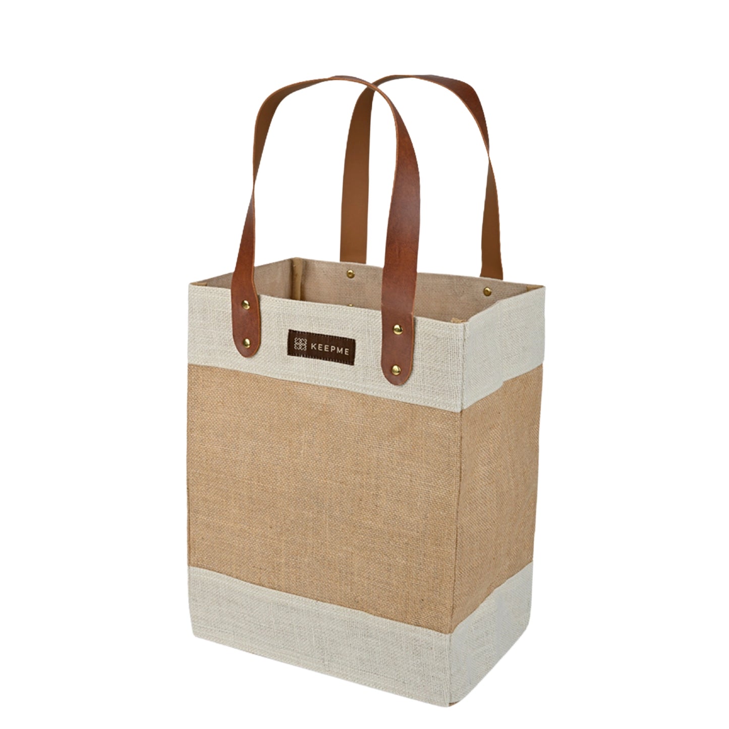 KeepMe Jute Convertible Beverage Tote
