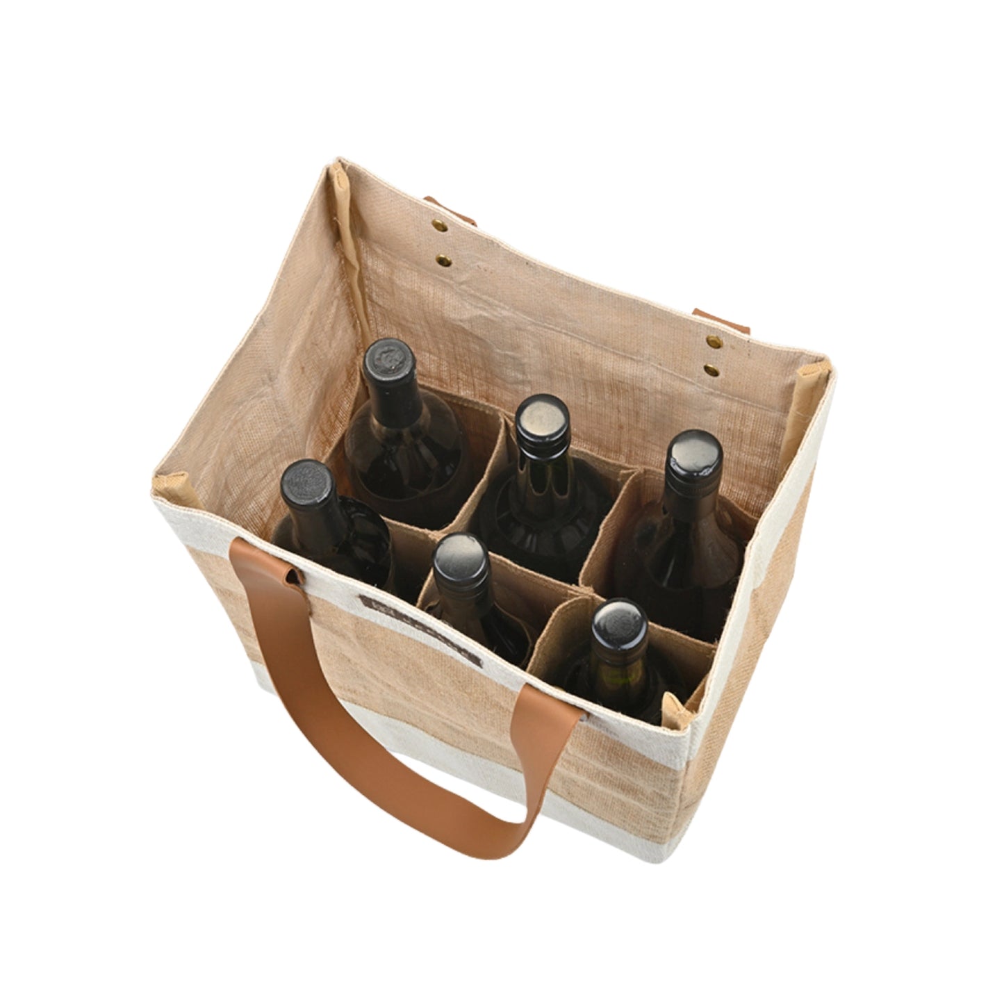KeepMe Jute Convertible Beverage Tote