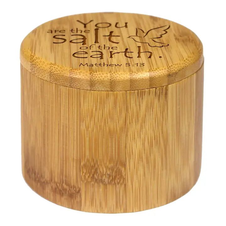 "Salt of the Earth" Engraved Salt Cellar Storage Box