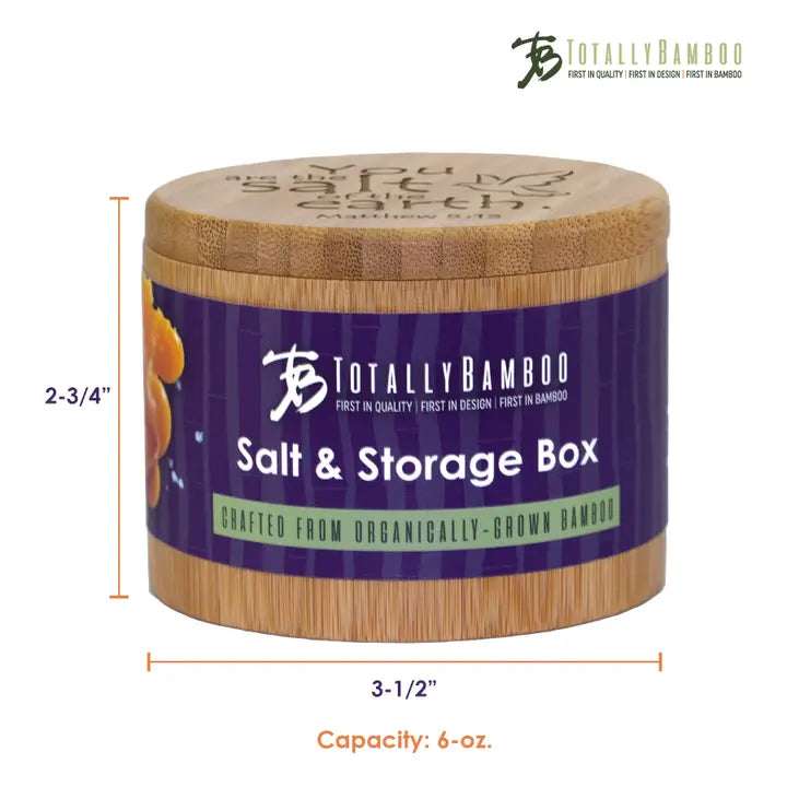 "Salt of the Earth" Engraved Salt Cellar Storage Box