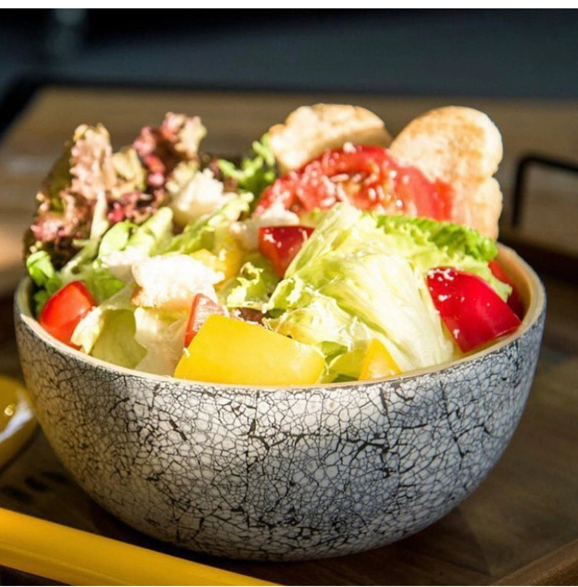 Handcrafted Bamboo Salad Bowl  – Lightweight, Durable, Beautiful